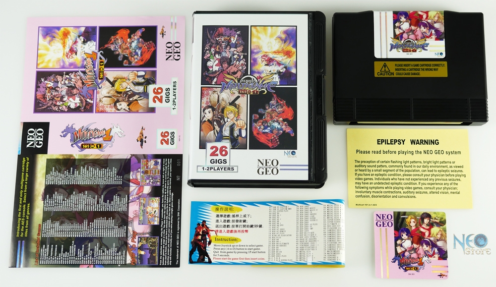 Classic Retro 161 in 1 Game Board Multi Game Cartridge For SNK NEO GEO MVS AES 