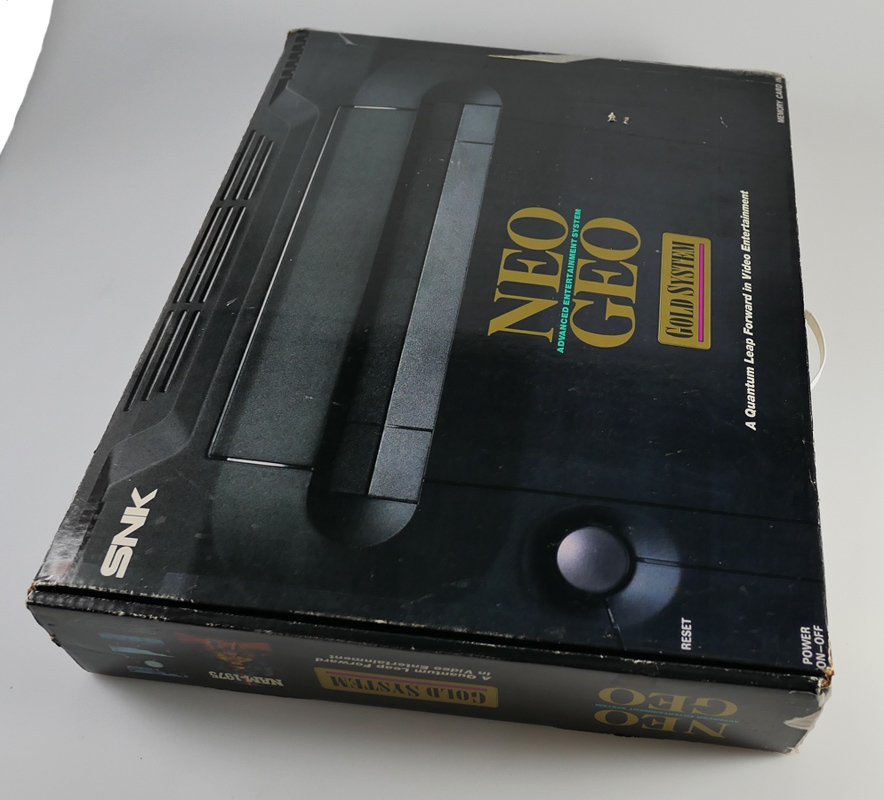 U.S. English Gold system Super Neo-Geo AES modded console boxed