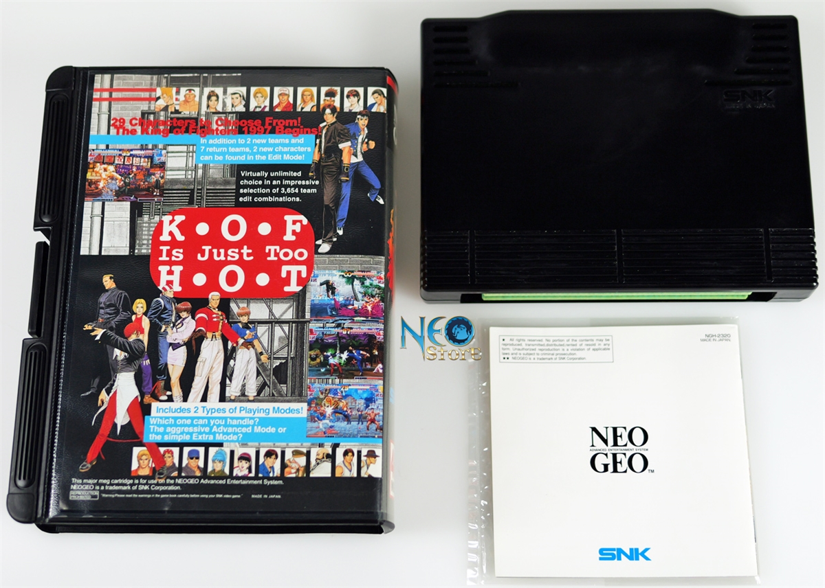 NEO GEO THE KING OF FIGHTERS 97 KOF97 w/ Box Manual SNK AES NEOGEO ROM  Japan JP