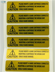 Gold warning label / sticker for Neo-Geo cartridge English version by !Arcade!